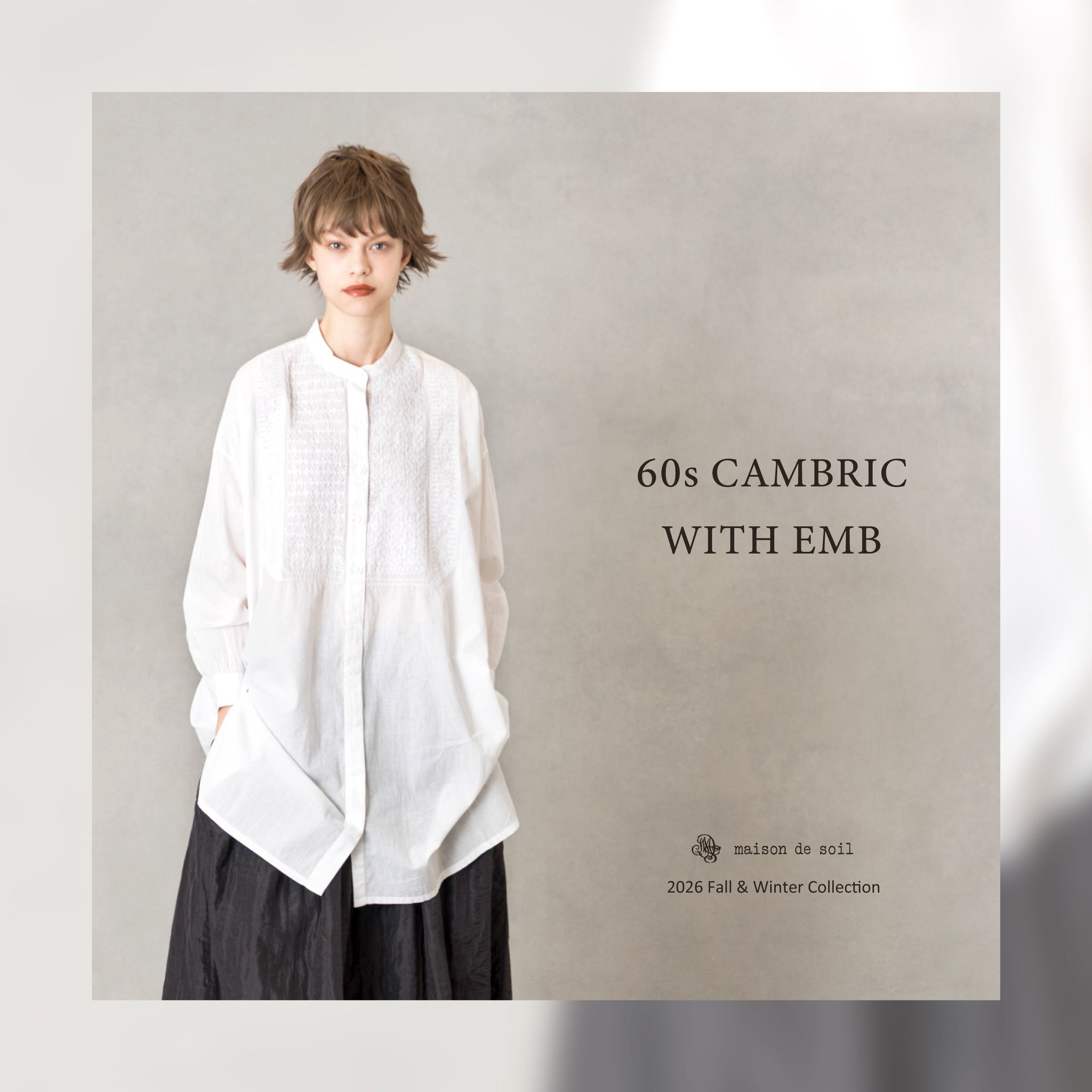 新入荷!60s CAMBRIC WITH EMB