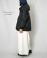 NAM2561PP PLAIN POLYESTER×PLAIN POLYESTER OVERSIZED HOODED JACKET WITH RIBBED CUFF