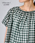 NSL26102 FANCY GINGHAM CHECK GATHERED PATCH WORK SMOCK