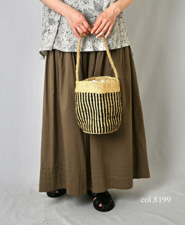 ANSL2601 STRIPE SISAL ONE HANDLE SHOULDER BAG