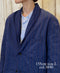 NVL2301PSD POPLIN WIDE STRIPE (OVERDYE) SIDE VENTS TAILORED JACKET