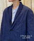 NVL2301PSD POPLIN WIDE STRIPE (OVERDYE) SIDE VENTS TAILORED JACKET