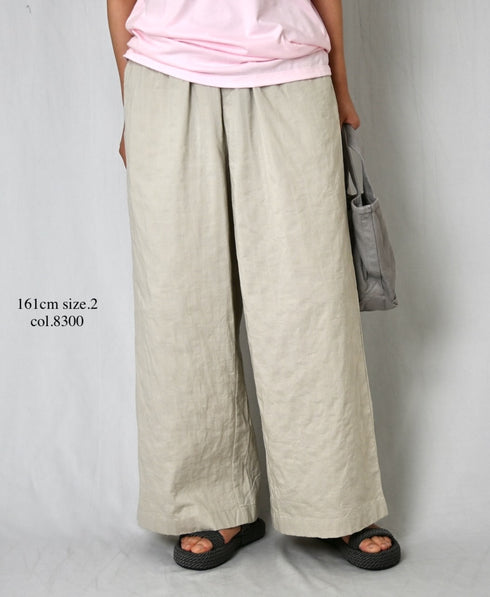 NMDS26212 60s STITCHED ORGANIC CAMBRIC EASY PANTS