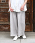 INSL26345 80s VOILE PLAIN WITH CUT WORK LACE EASY PANTS