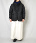 NAM2561PP PLAIN POLYESTER×PLAIN POLYESTER OVERSIZED HOODED JACKET WITH RIBBED CUFF