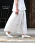 INSL26325 60s AUTO LOOM COTTON/LINEN PLAIN GATHERED SKIRT