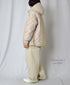 NAM2561PP PLAIN POLYESTER×PLAIN POLYESTER OVERSIZED HOODED JACKET WITH RIBBED CUFF