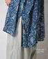 NSL26064 80s VOILE LEAF & FLOWER PRINT V-NECK FRENCH/SL TUNIC