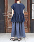 INMDS26053 HANDWOVEN COTTON HAKEME CREW NECK FRENCH/SL SHIRTS WITH PINTUCK