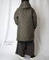 NAM2562PP PLAIN POLYESTER×PLAIN POLYESTER OVERSIZED MID-LENGTH HOODED COAT WITH RIBBED CUFF