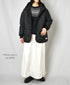 NAM2561PP PLAIN POLYESTER×PLAIN POLYESTER OVERSIZED HOODED JACKET WITH RIBBED CUFF