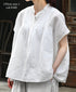 INSL26321 60s AUTO LOOM COTTON/LINEN PLAIN BANDED COLLAR FRENCH/SL PINTUCK SHIRTS