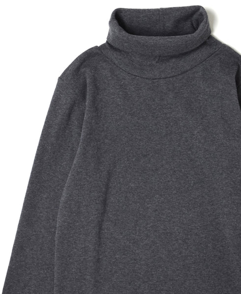 NMF1051 1×1 COTTON RIB TURTLE-NECK L/SL T-SHIRT