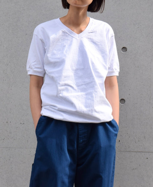 NGW1701 7.2oz HEAVY WEIGHT COTTON V-NECK S/SL TEE CUFF AND HEM RIB