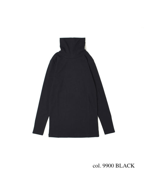 NMF1051 1×1 COTTON RIB TURTLE-NECK L/SL T-SHIRT