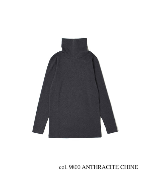 NMF1051 1×1 COTTON RIB TURTLE-NECK L/SL T-SHIRT