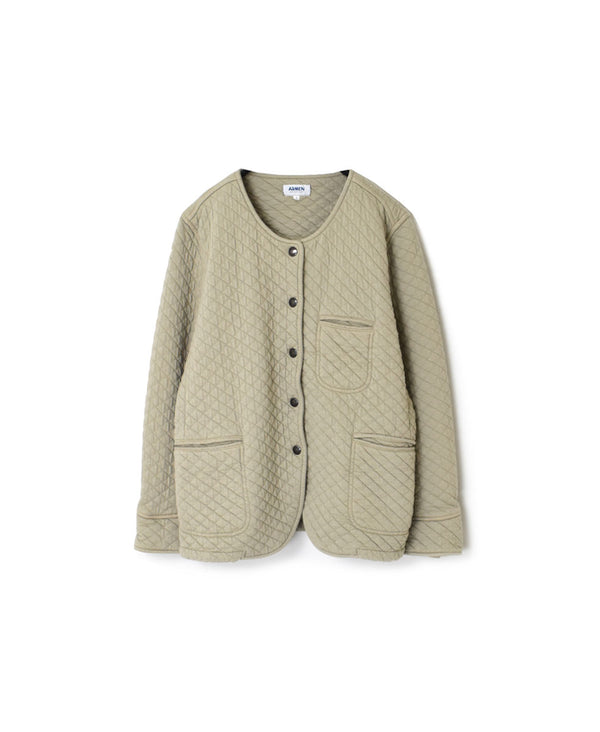 NAM1407 COTTON QUILT NO COLLAR JACKET