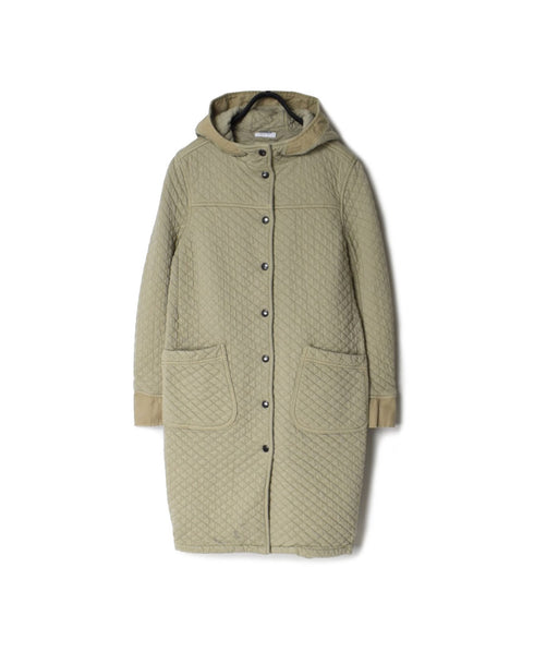 NAM0553 COTTON QUILT HOODED COAT