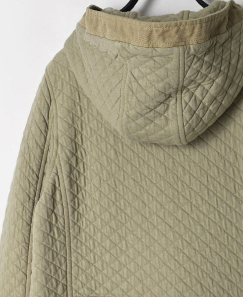 NAM0553 COTTON QUILT HOODED COAT