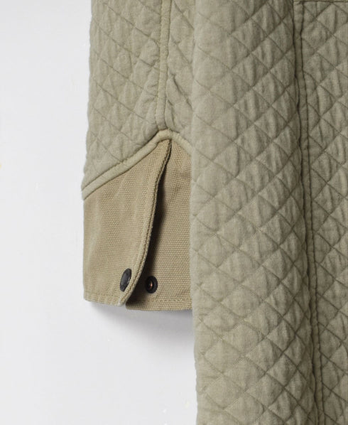 NAM0553 COTTON QUILT HOODED COAT