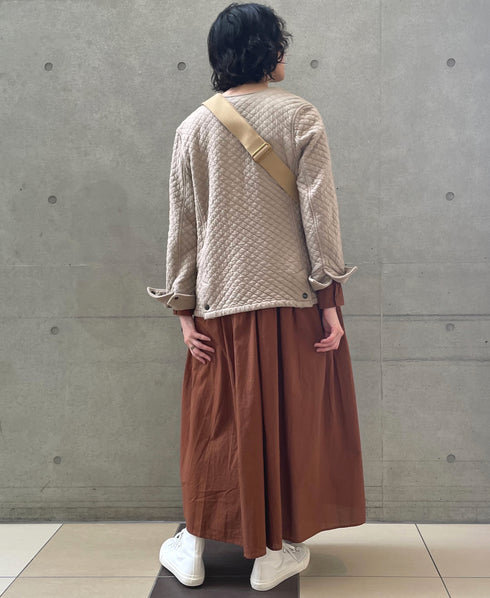 NAM1407 COTTON QUILT NO COLLAR JACKET