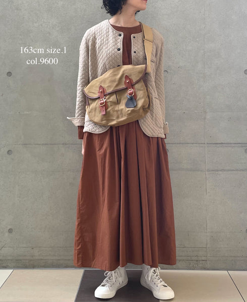 NAM1407 COTTON QUILT NO COLLAR JACKET