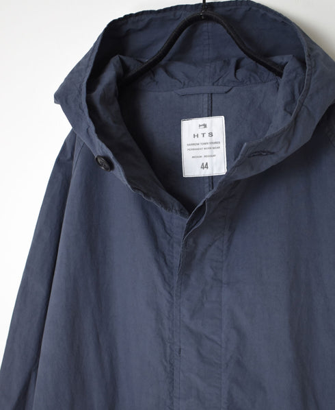 NHT2311TC LIGHT WEIGHT COTTON OVERDYE HOODED SHORT COAT