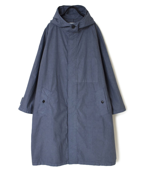 NHT2402TC LIGHT WEIGHT COTTON OVERDYE HOODED COAT