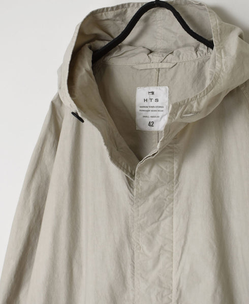 NHT2402TC LIGHT WEIGHT COTTON OVERDYE HOODED COAT