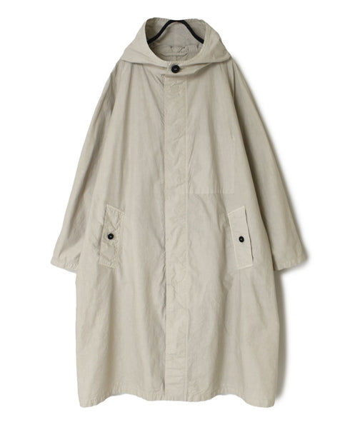 NHT2402TC LIGHT WEIGHT COTTON OVERDYE HOODED COAT