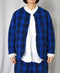 NVL2302PCW POPLIN CHECK (WASHED) SIDE VENTS NO COLLAR JACKET