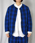 NVL2302PCW POPLIN CHECK (WASHED) SIDE VENTS NO COLLAR JACKET