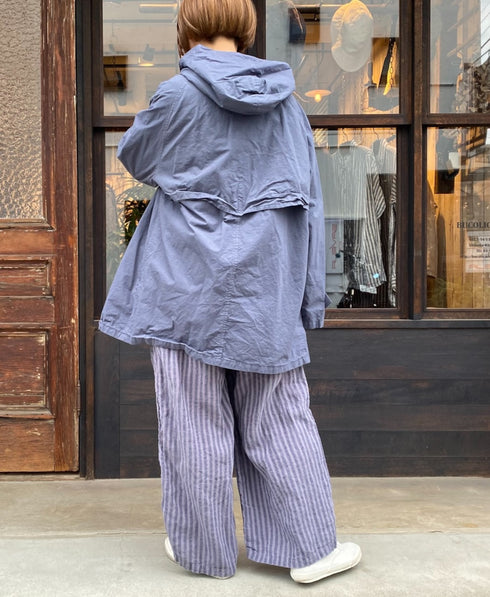 NHT2311TC LIGHT WEIGHT COTTON OVERDYE HOODED SHORT COAT