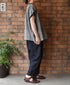INSL24206 60s LINEN PLAIN EASY PANTS
