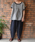 INSL24206 60s LINEN PLAIN EASY PANTS
