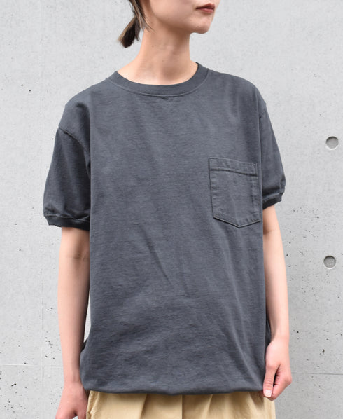 NGT9801P 7.2oz HEAVY WEIGHT COTTON CREW-NECK S/SL POCKET-T CUFF AND HEM RIB