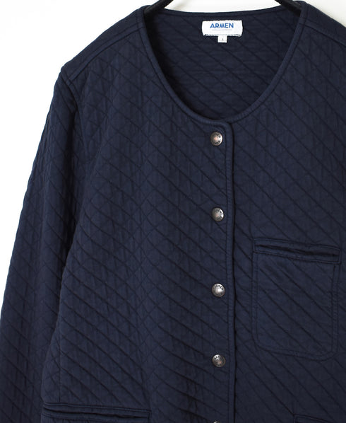 NAM1407 COTTON QUILT NO COLLAR JACKET