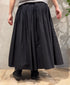 NMDS24641 40s ORGANIC POPLIN (PATCHWORK) PINTUCK FLARED SKIRT WITH PATCH WORK