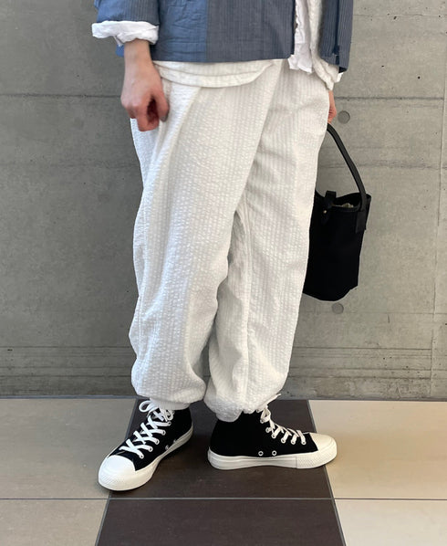NVL2503SPD SEERSUCKER PLAIN OVERDYE EASY PANTS