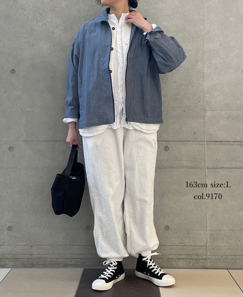 NVL2503SPD SEERSUCKER PLAIN OVERDYE EASY PANTS