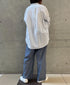 NVL2531CB 60s ORGANIC CAMBRIC BANDED COLLAR L/SL OVERSIZED SHIRT