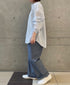 NVL2531CB 60s ORGANIC CAMBRIC BANDED COLLAR L/SL OVERSIZED SHIRT