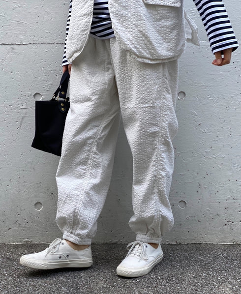 NVL2503SPD SEERSUCKER PLAIN OVERDYE EASY PANTS