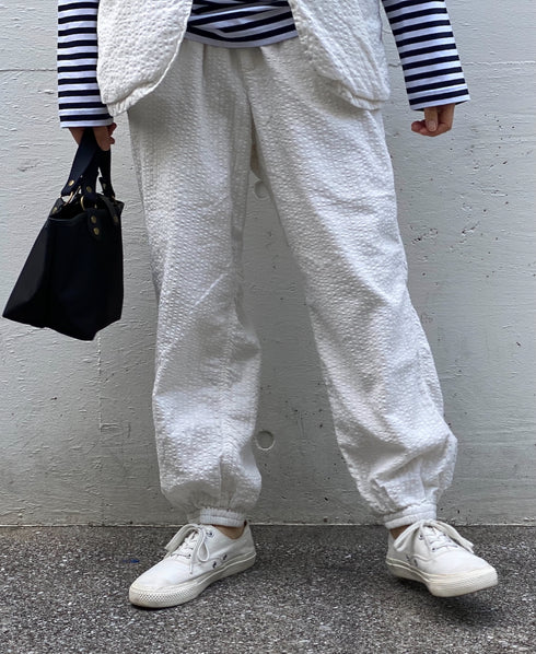 NVL2503SPD SEERSUCKER PLAIN OVERDYE EASY PANTS