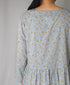 INAM2514FD COTTON FLOWER PRINT BOAT NECK L/SL ONE-PIECE