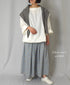 INAM2515FD COTTON FLOWER PRINT GATHERED EASY SKIRT WITH LINING