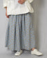 INAM2515FD COTTON FLOWER PRINT GATHERED EASY SKIRT WITH LINING