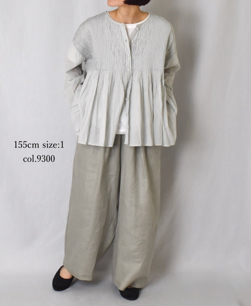 GNMDS2502NLT LINEN TWILL 2TUCK WIDE EASY PANTS