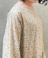 INAM2514FD COTTON FLOWER PRINT BOAT NECK L/SL ONE-PIECE