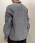 INMDS25062 HANDWOVEN YARN DYE NATURAL INDIGO CHAMBRAY FRILL COLLAR SHIRT